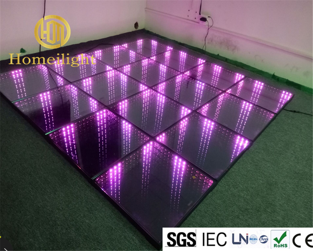 3D Magic Stage Effect LED RGB Mirror Dance Floor for Party Nightclub Disco Equipment