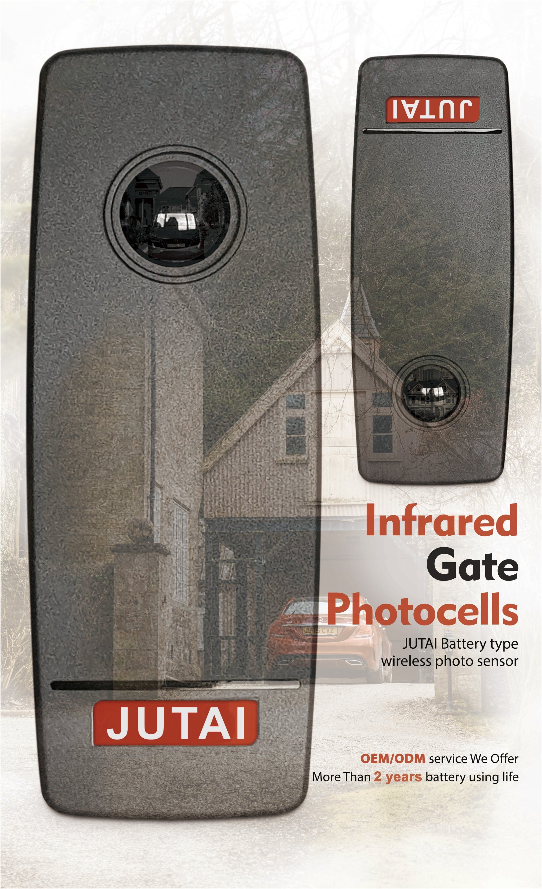 Infrared gate safety beams with wireless technology
