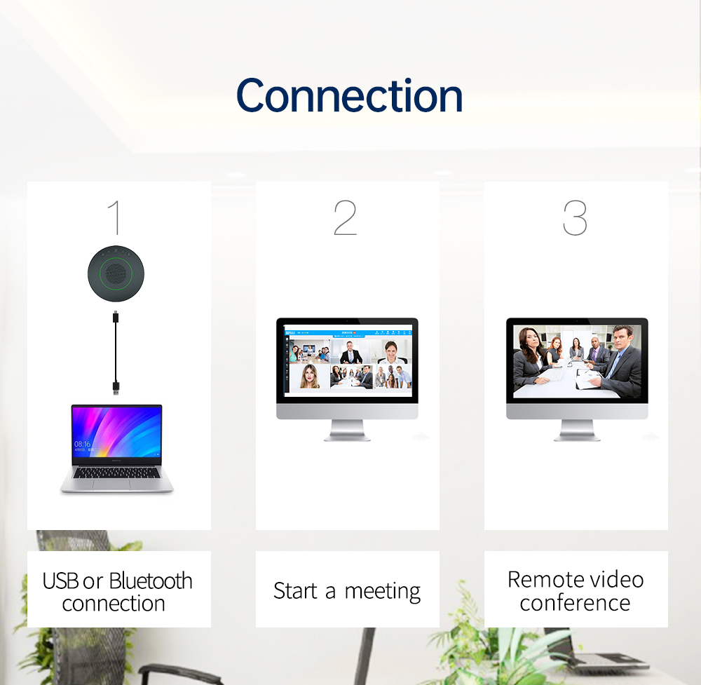 360 degree Omnidirectional PC Microphones USB or wireless Microphone for Confernce and meeting Recording