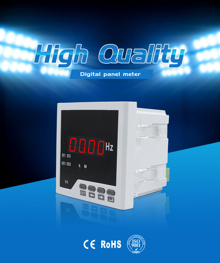 Settable Alarm Intelligent Single Phase Frequency Meter Measurement