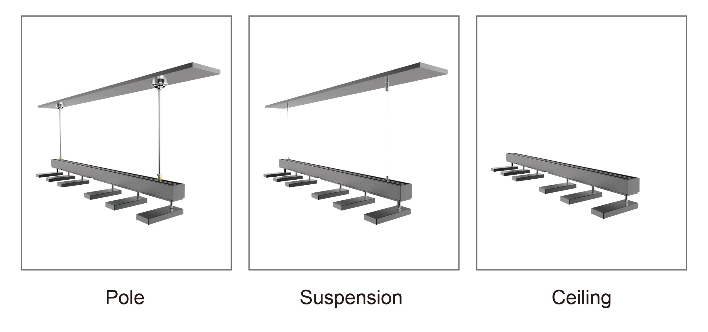 2700K - 6500K Led Track Lighting Indoor Light 110LM/W For Dining Room / Museum