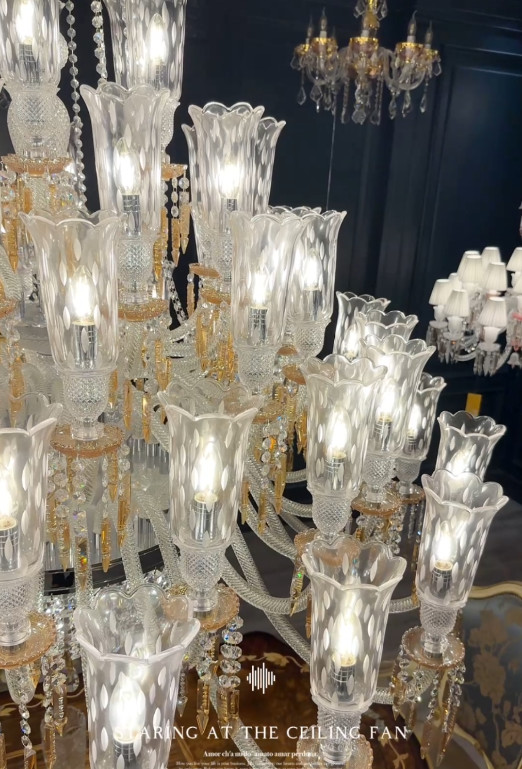 Luxury France Style Chandeliers With Champagne Pendants