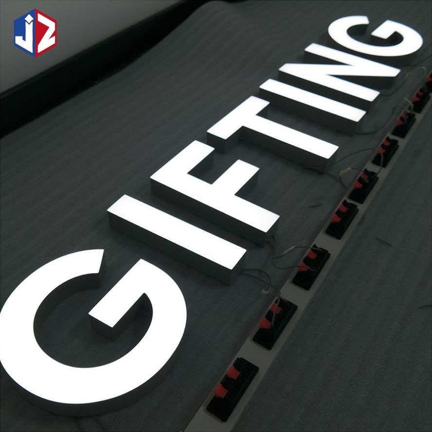 Outdoor Storefront 3D Business Acrylic Signs Illuminated LED Front Lit Letters