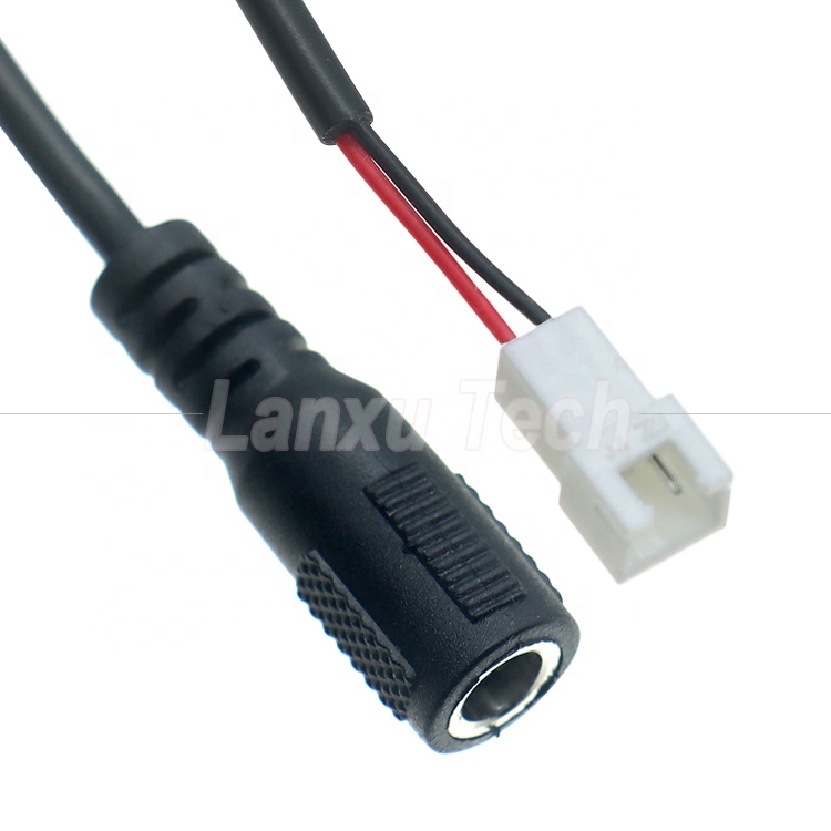 OEM Customization DC Female 5.5x2.1mm Barrel Jack to JST 2 PIN XH 2.54mm Pitch Female Connector Harness Cable