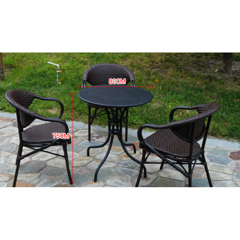 Modern Eco-Friendly Waterproof Small Outdoor Chair Durable Plastic Rattan for Courtyards Hotels & Parks by Lingche
