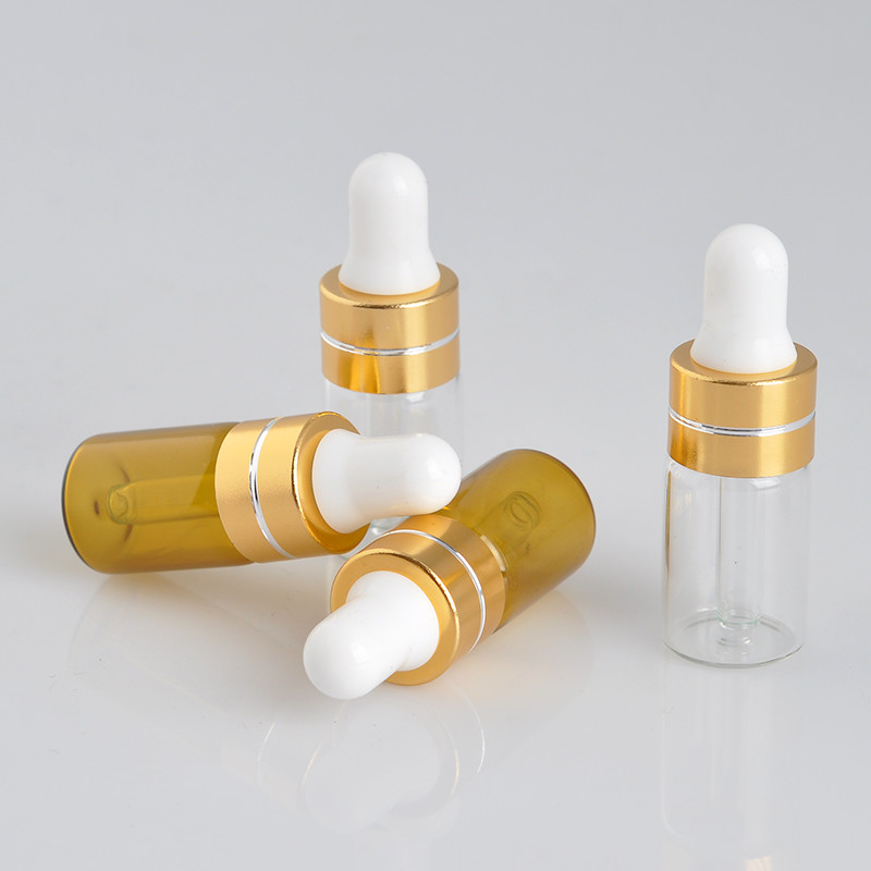 3ml Essential Oil Bottles Brown Glass Eye Dropper Bottles