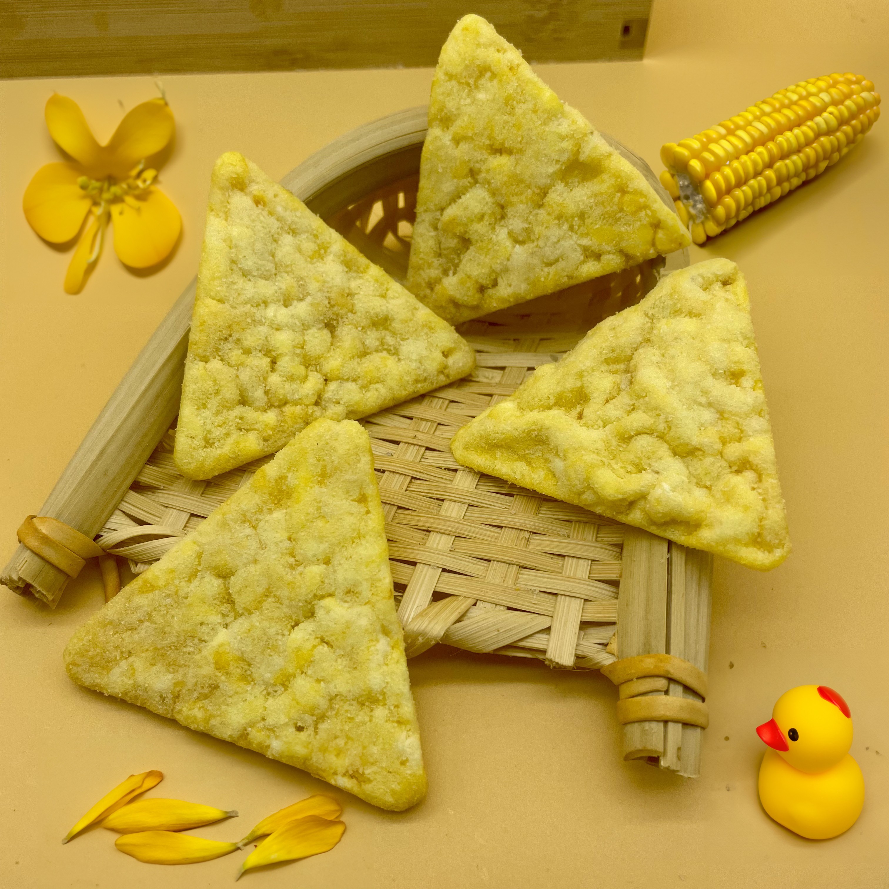 Crispy Triangle Corn Cracker Chips Gluten Free Artisan Crafted