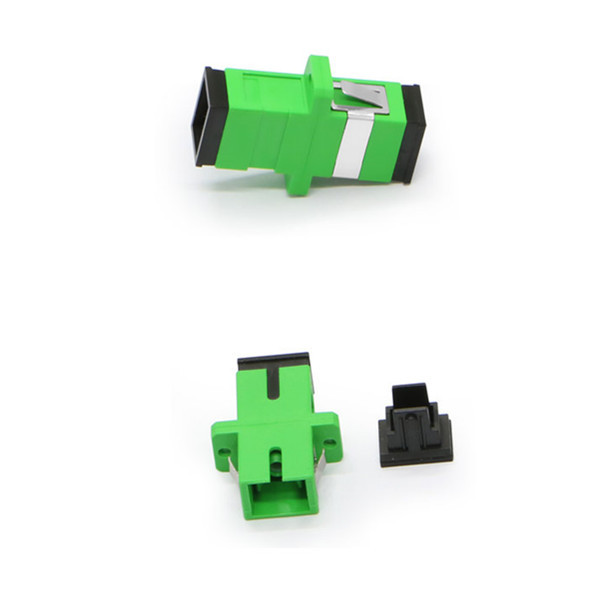 Single Mode Fiber Optic Cable Accessories Simplex Sc Apc Adapter With Flange