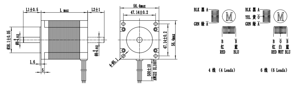 Two Phase Nema 23 Stepper Motor For Cnc 3N.M