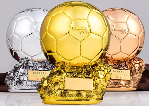 Football Custom Award Trophies Resin Material Soccer Sporsts Competition