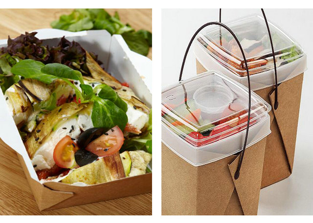 Front Side White Coated Brown Kraft Paper Customized 250gsm For Take - Out Tray