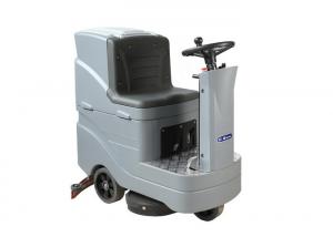 China Powerful Warehouse Floor Cleaning Machine / Compact Scrubber Dryer 2 Brush on sale