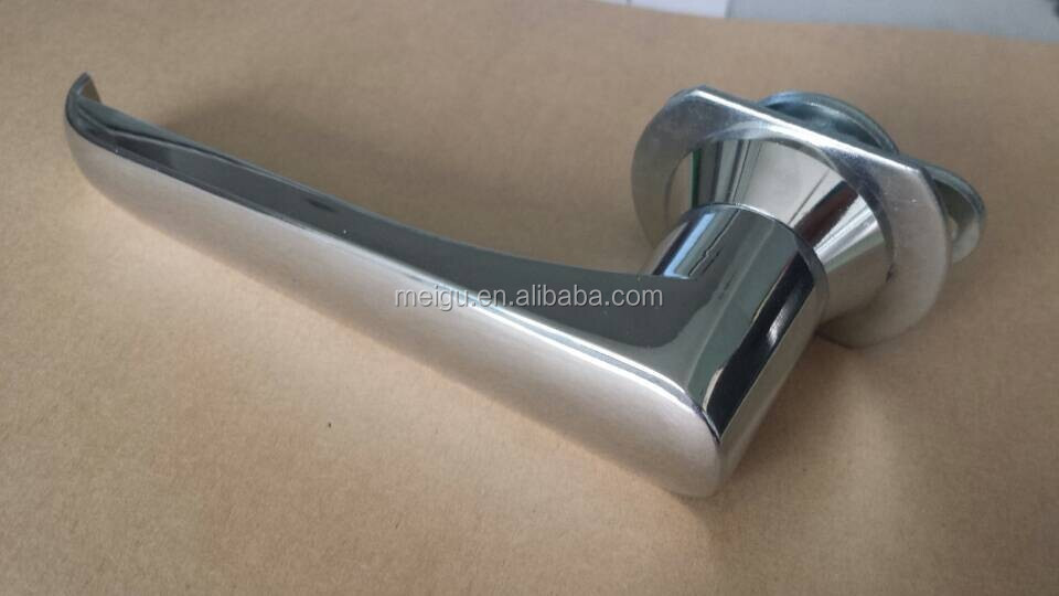 Silver Garage Door Handle Lock Chrome Plated Keyless Cabinet Lock