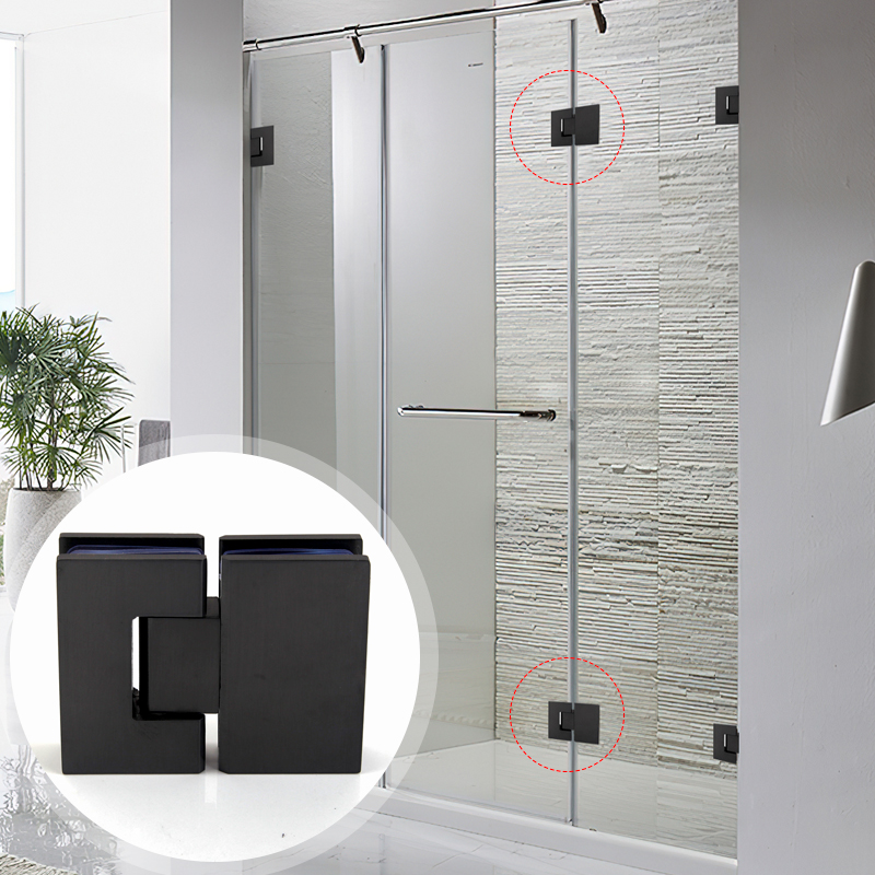 180 Degree Alloy Glass to Glass Bathroom Shower Hinge for 8-12mm Glass Modern Design Style