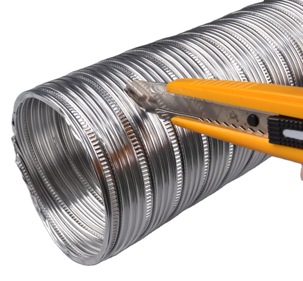 120V Voltage Plastic Flexible Aluminum Duct Hose for High Temperature Air Ventilation