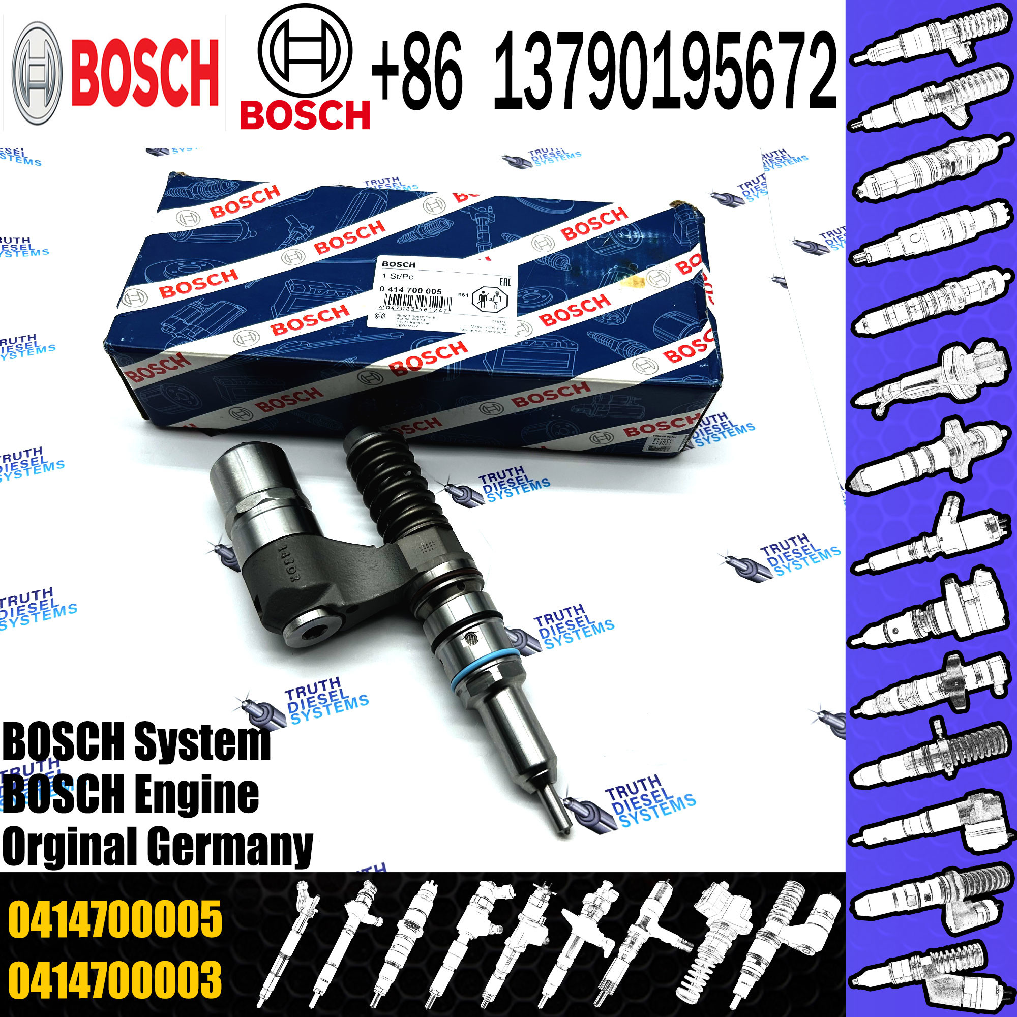 Diesel Common Rail Fuel Injection Unit Pump 0414700003 0414700004 0414700005