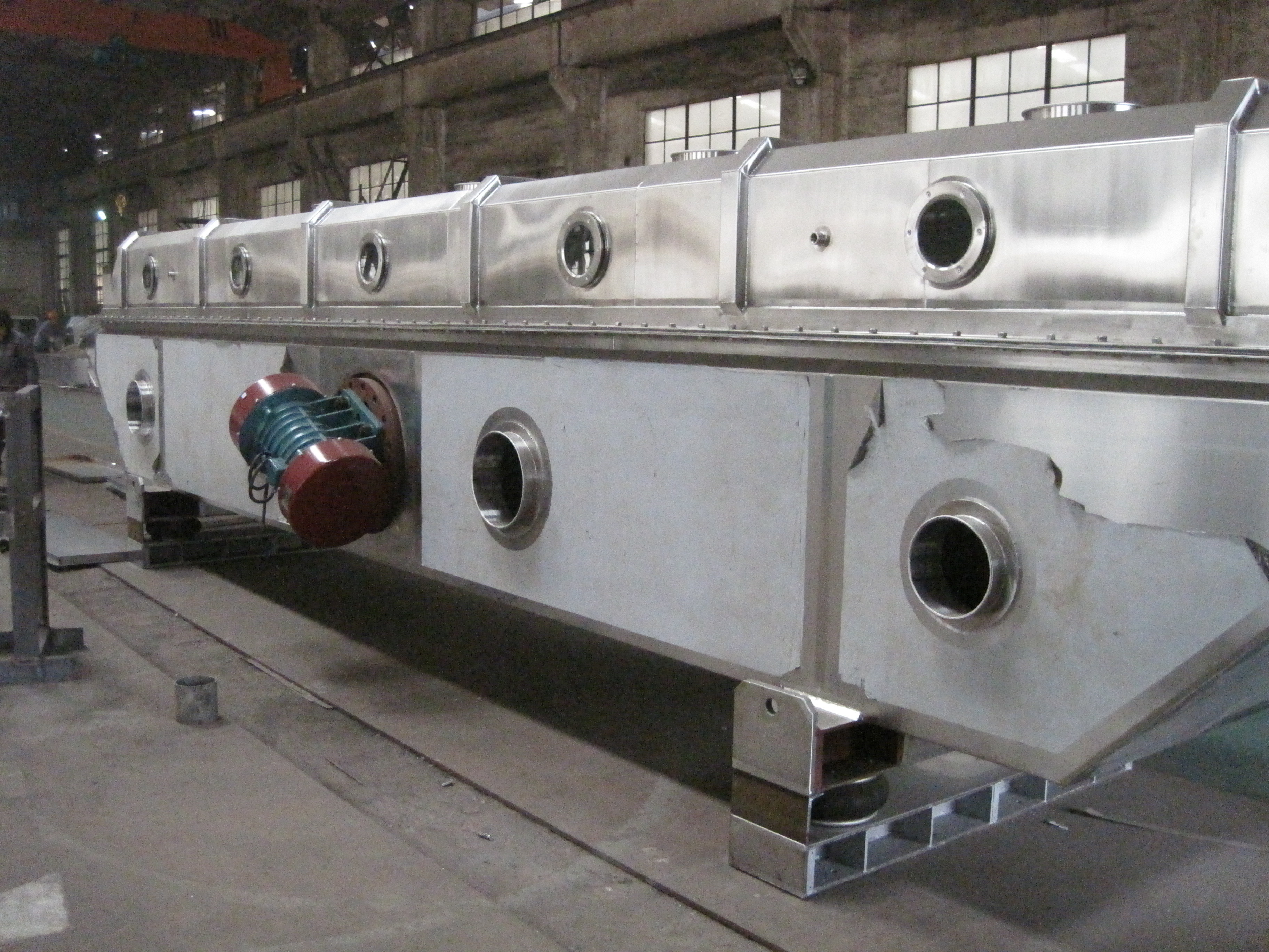 SUS304 Vibrating Fluid Bed Dryer Machine with steam heating,electrical heating for drying sugar ,salt, powder granule
