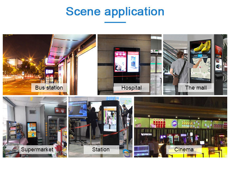65" Indoor Digital Advertising Display , Floor Standing LCD Advertising Player