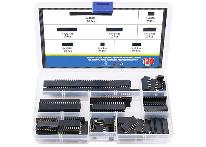 Straight Single Row PCB Board Female Pin Header Strip Starter Kit For Arduino 120pcs