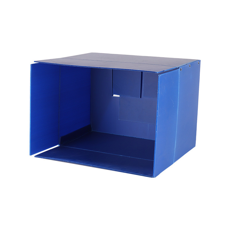 Blue Waterproof Plastic Corrugated Box PP Hollow Sheet Box Packing Folding Carton