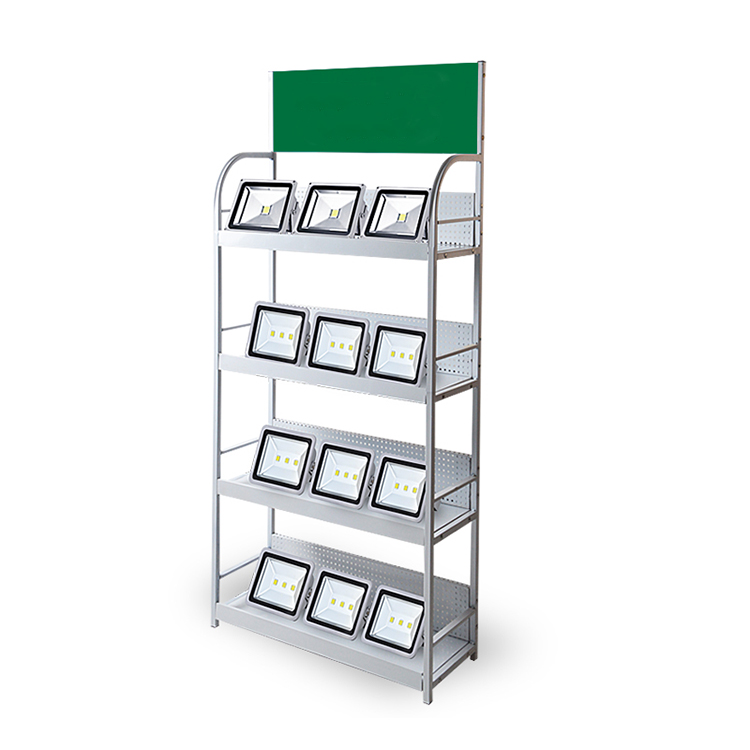 4 Tier Car Battery Display Rack Metal Lithium Battery Rack Display For Retail Store
