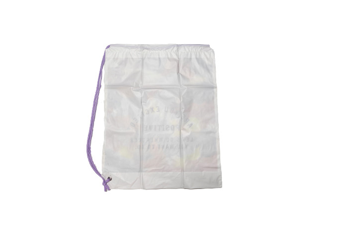 LDPE Clear Plastic Drawstring Bag Printing Environmental Protection