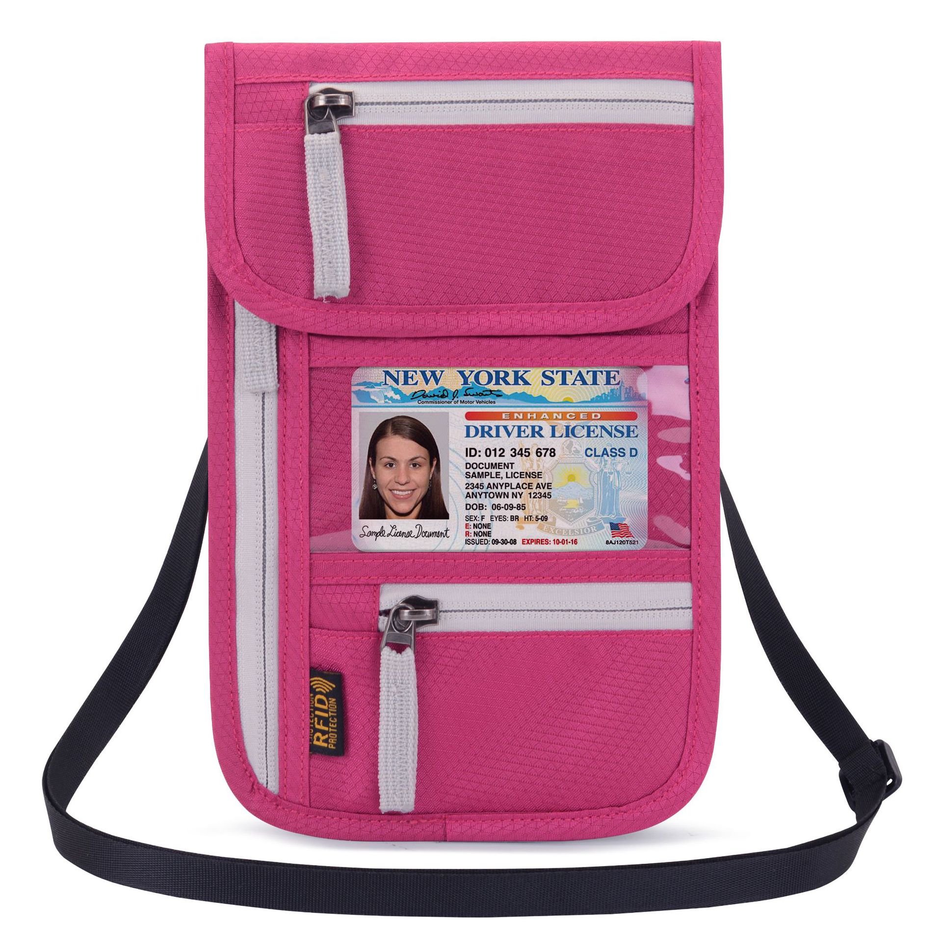 Wholesale Portable Passport Cover Bag Breathable Phone Wallets Unisex Zipper Shoulder Crossbody Bag