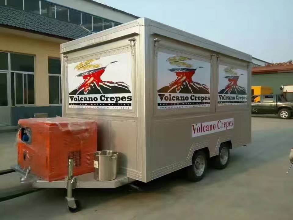 Multifunctional Food Trailer/Coffee Food Truck with Baking Equipment/ Pizza Hamburger Camper Cart