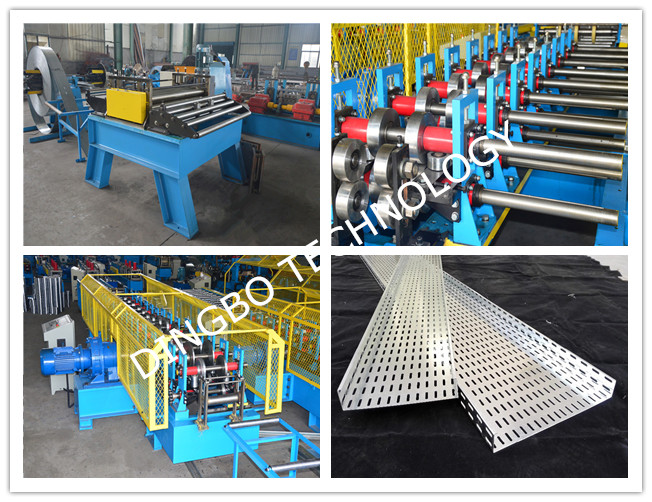 Automatic Adjustment Size Cable Tray Roll Forming Machine For 100 - 800mm Width Profiles