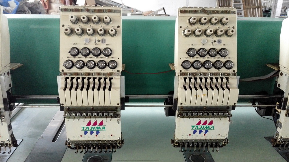 Automatic Used Tajima 12 Head Embroidery Machine 9 Needles Multipurpose
