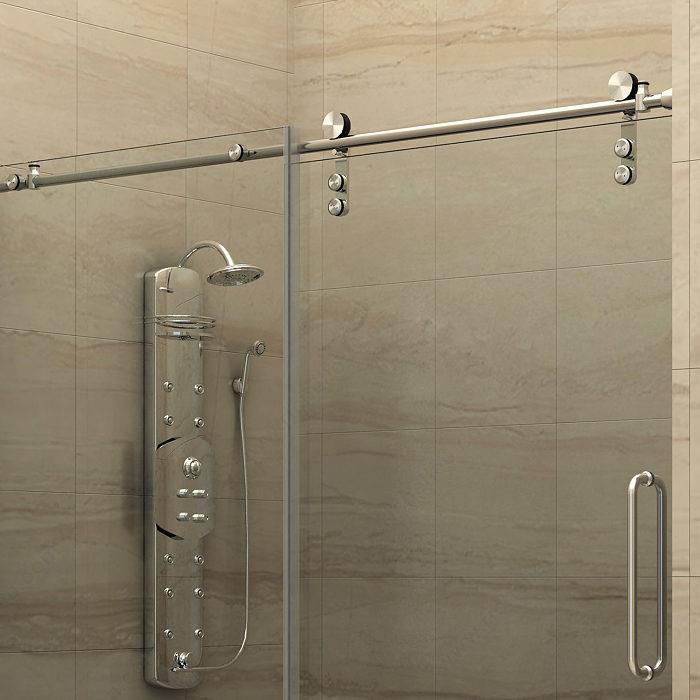 12MM Glass Tray Taky Round Bathroom System Hardware Sliding Glass Door Accessory Shower Room Enclosure Kit