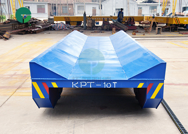 120T Forklift Towing Rubber Wheel Unpowered Steerable Transfer Trolley For Workshop Handling