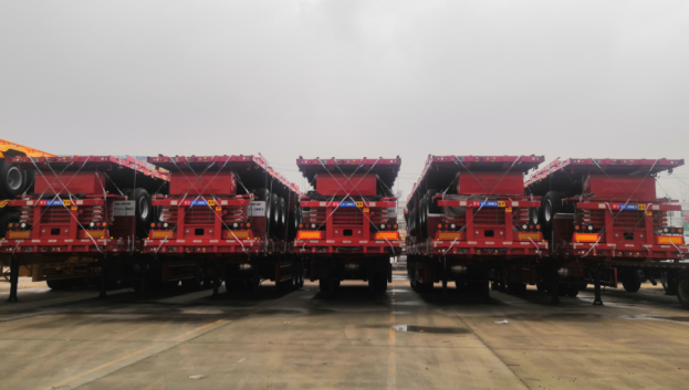 CIMC used Heavy Loading Capacity 40 60 80 100 Ton 3 Axle 4 Axle 40ft 45ft Container Flatbed Semi Trailer To Africa