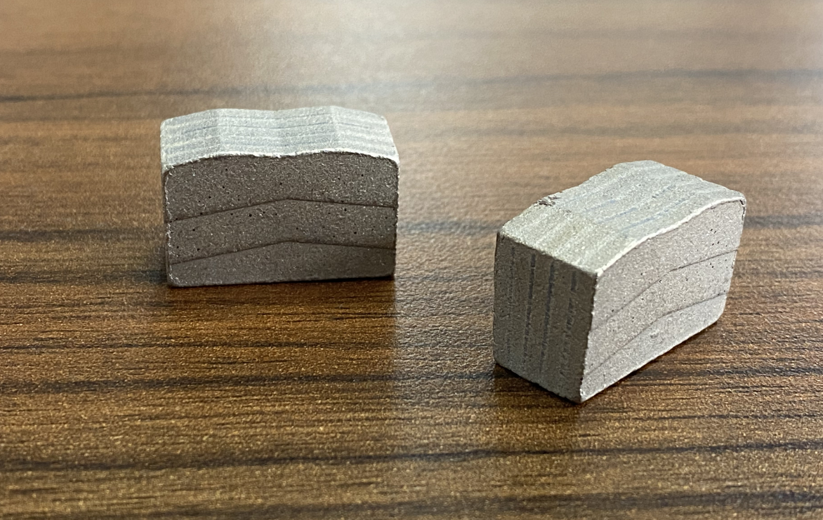 Hard Granite Stone Cutting Diamond Segment For Single Blade 2000mm