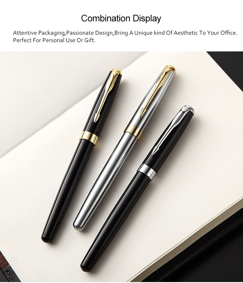 Stainless Steel Signature Neutral Pen Business Metal Roller Pen 0.7mm