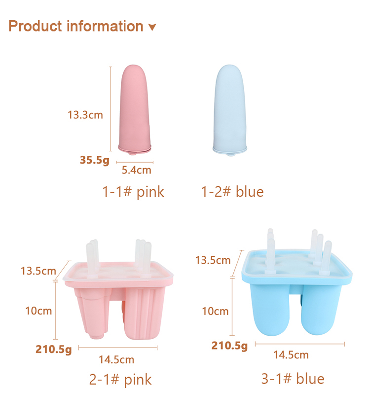 Ice Lolly Personalised Silicone Molds Sustainable With Panton Color