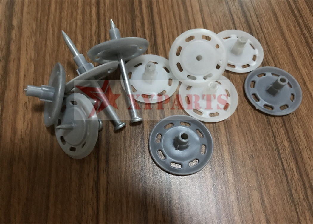 35mm Plastic Insulation Washers With Drive Metal Nails For Concrete Board Fixing
