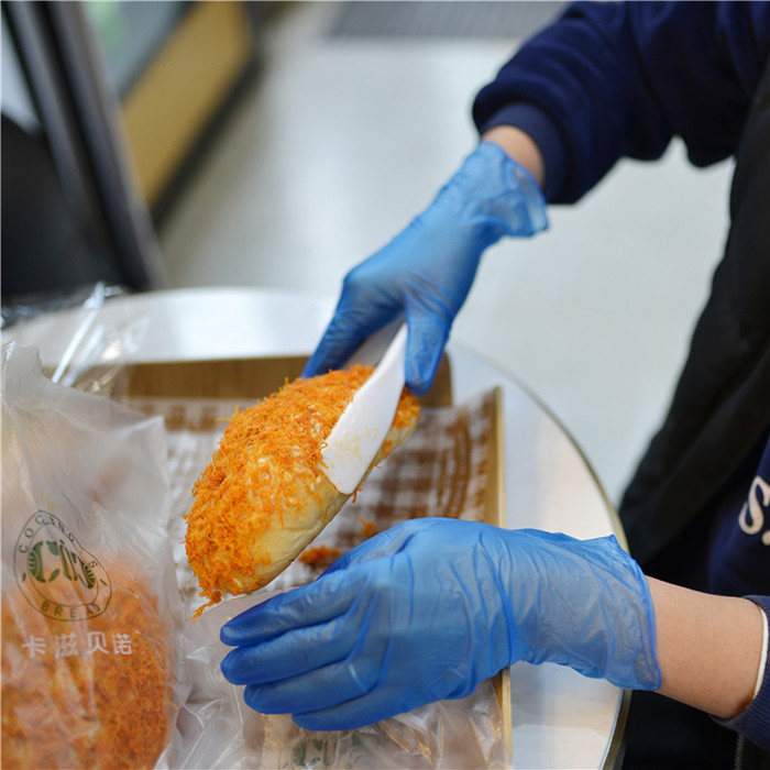 Practical Disposable Vinyl Glove Single Use 9 Inches Custom Length For Food