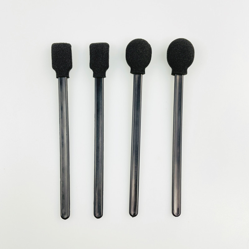 Long Handle Printer Head Foam Tip Swabs For Solvent Printer Black Sponge