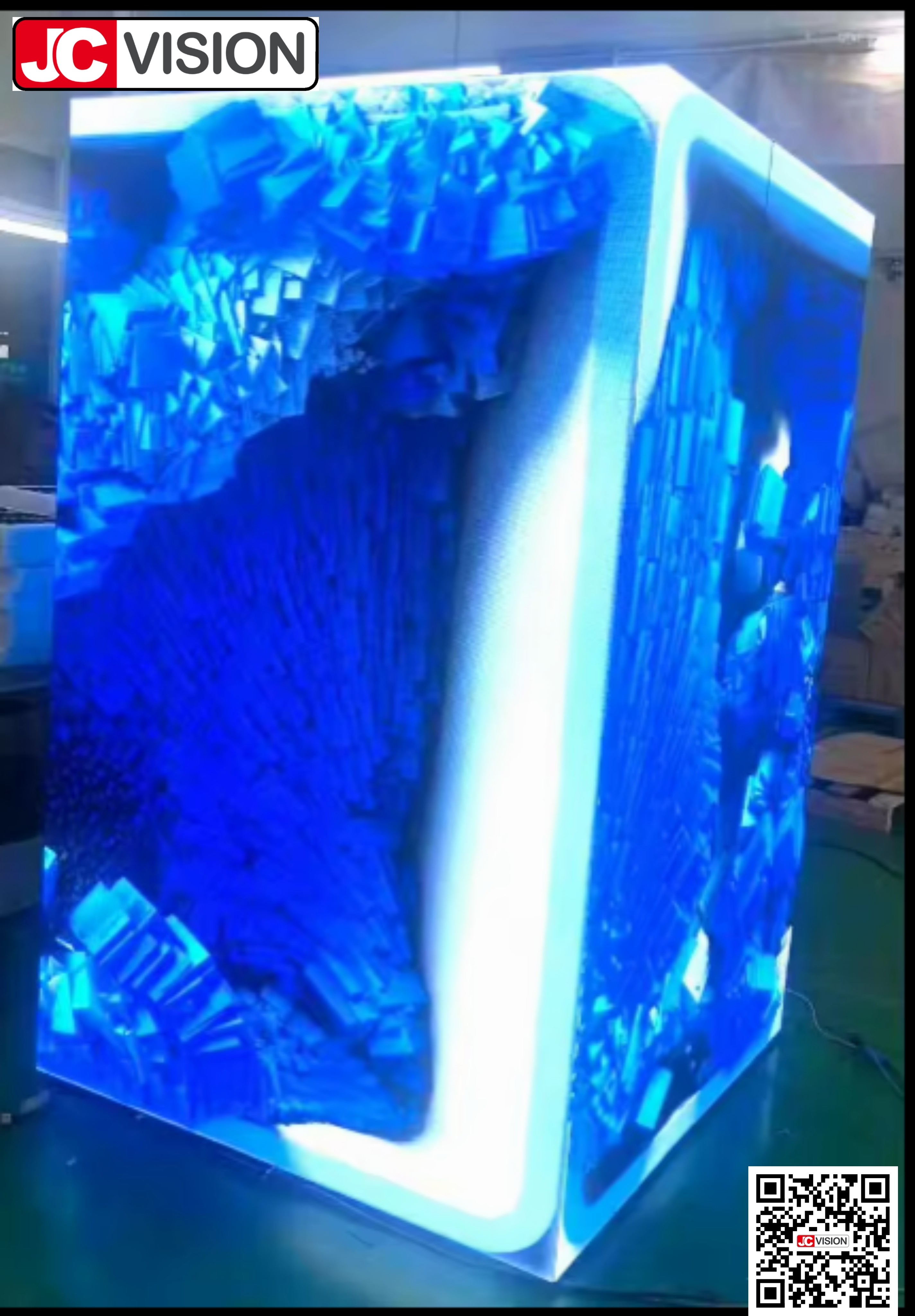 JCVISION 3D Effect LED Display Energy Saving LED Advertising Digital Signage