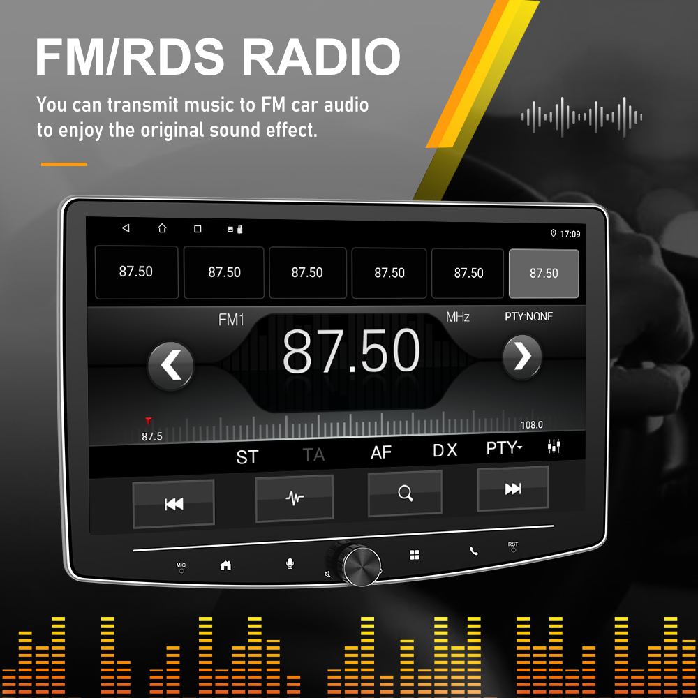 Universal Car Fitment LCD Screen Android 1 Din Car Radio with Carplay and Knob Button