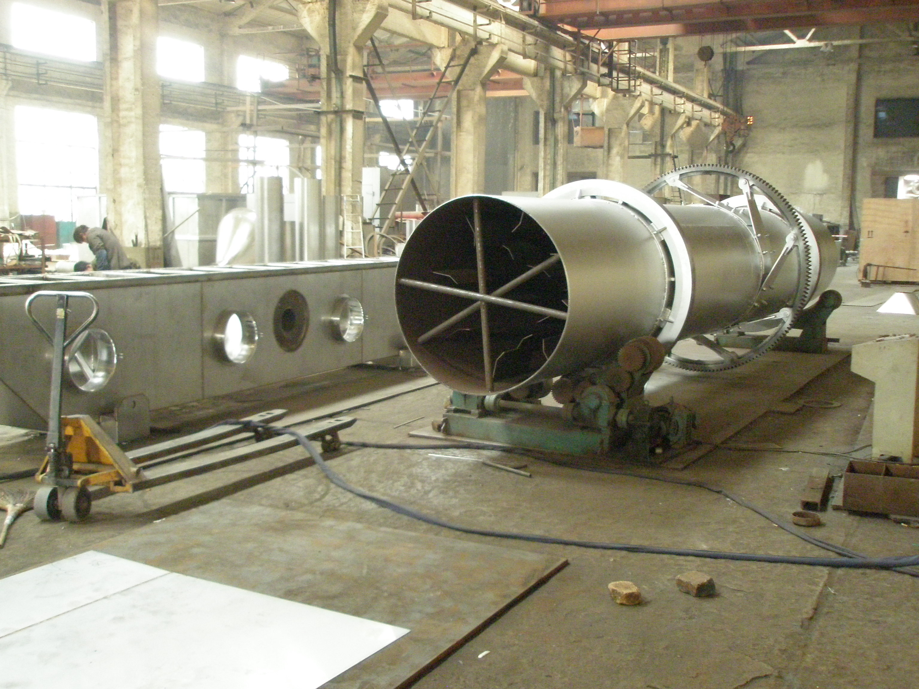 HYG Series Metal Powder Hot Air Dryer Machine , Rotary Drum Dryer