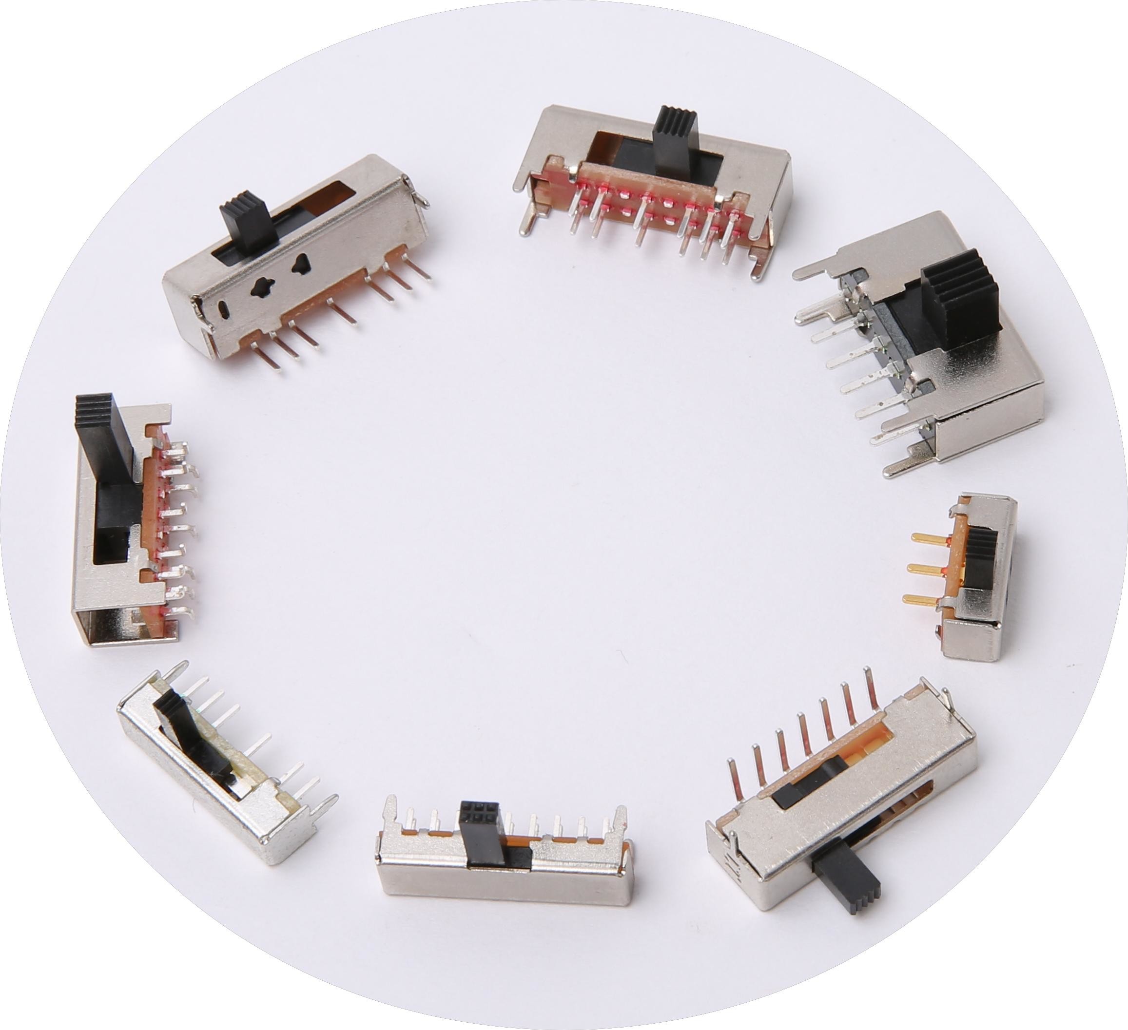1 Pole 2 Position SPDT Slide Switch SPCC Material With Zinc Plating SK12F01