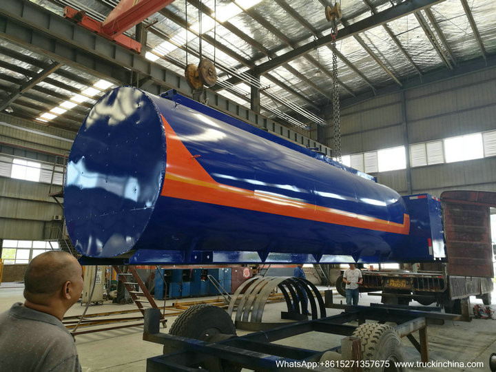 9m3 Hot Asphalt Tank for Tanker Lorry Upper Body WITH BALTUR DIESEL OIL BURNER GEAR PUMP WhsApp:+8615271357675