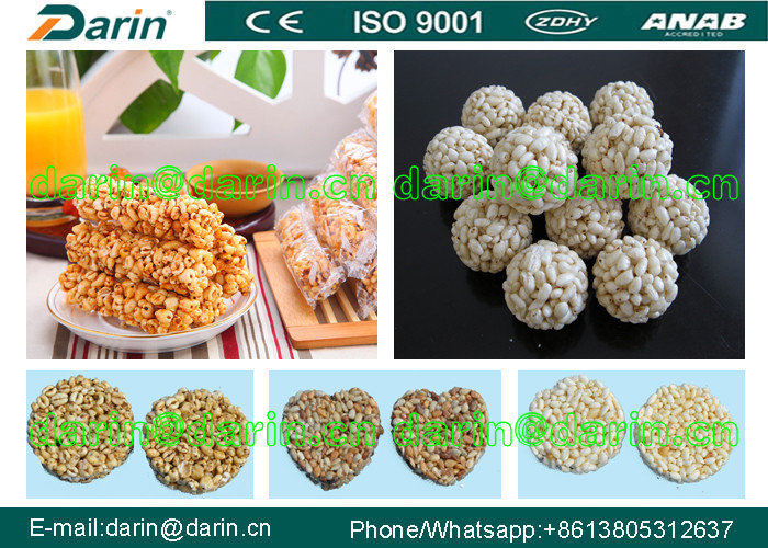 Swelled candy rice bar / chocolate Bar Making Machine with forming and cutting