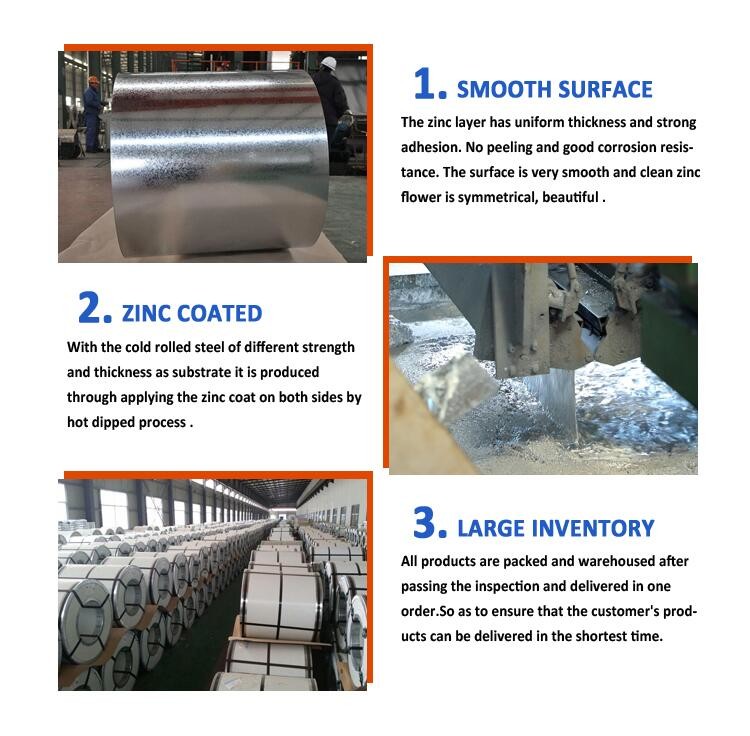 Dx51d Z60 Galvanized Steel Strip Coil Bright / Embossed Surface