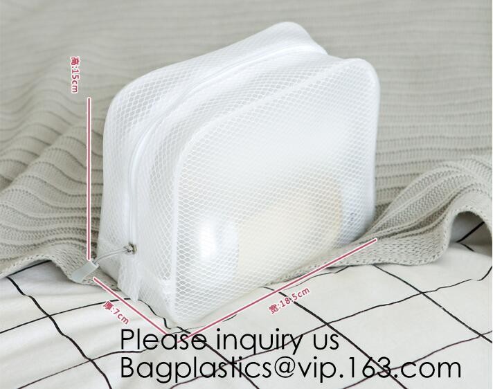 Clear Zipper Pouch with Strap Makeup Bag PVC Cosmetic Pouch,Printing Clear k Cosmetic PVC Pouch, bagease, bagplast