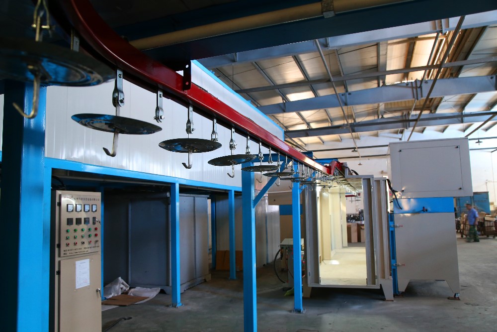 1.2mm Steel Automated Powder Coating Line High Speed Industrial Powder Coating Systems
