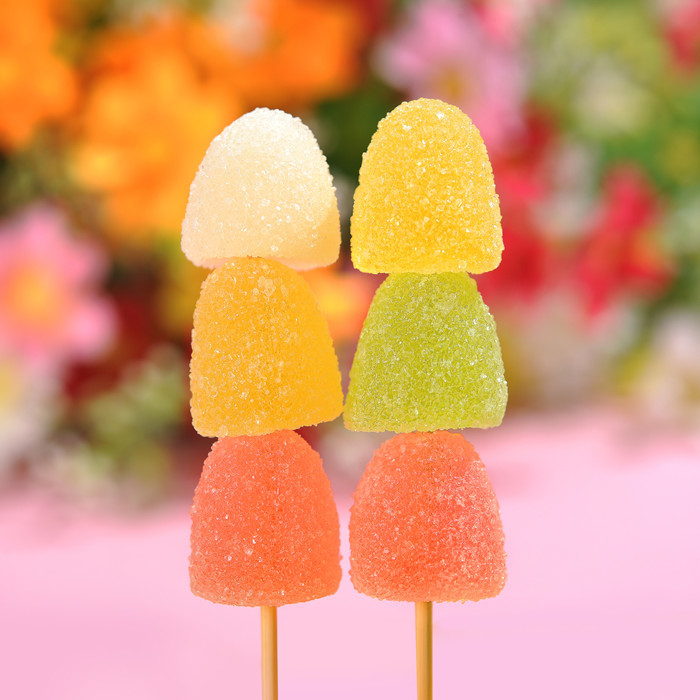 Sugar Coating Vitamin C Fruit Gummy Vitamins With Mixed Flavor Drops Shape