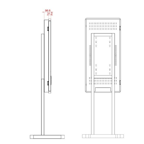 32 Inch Vertical White Pos Machine Self Service Ordering Kiosk Food Vending Machine For Shopping Mall Restaurant